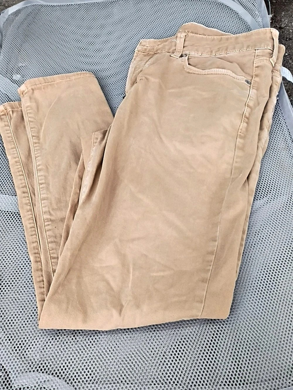 American Eagle Flex Skinny Jeans Beige Waist 30 x 30